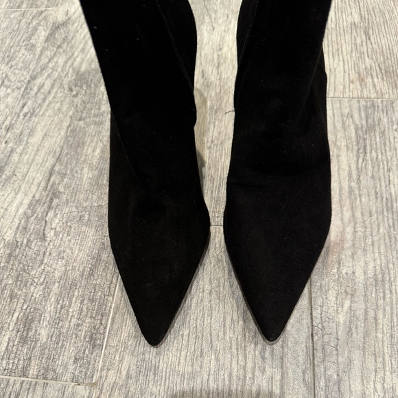 NWOT Larroude black suede mini Kate boots - Picture 7 of 10